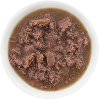 Nassfutter Katze mit Huhn, Ente, Rind & Lachs in Soße, Multipack (4x85 g) Pawsome