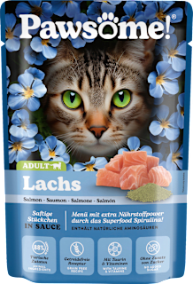 Nassfutter Katze mit Lachs Pawsome