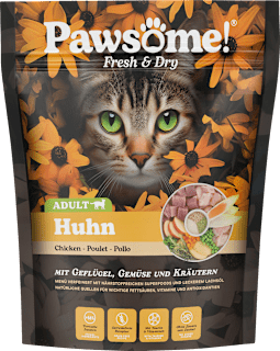 Trockenfutter Katze mit Geflügel, Gemüse & Kräutern, fresh & dry Pawsome