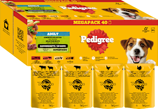 Nassfutter Hund gemischte Selektion in Sauce, Megapack (40x100 g) Pedigree