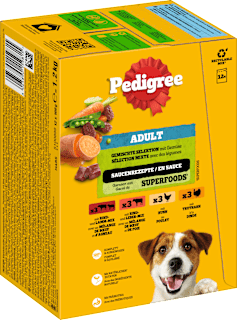 Nassfutter Hund gemischte Selektion in Sauce, Multipack (12x100 g) Pedigree