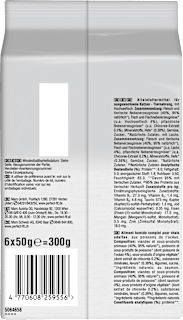Nassfutter Katze mit Hochseefisch & Lachs, natural vitality, Multipack (6x50 g) PERFECT FIT