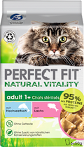 Nassfutter Katze mit Hochseefisch & Lachs, natural vitality, Multipack (6x50 g) PERFECT FIT