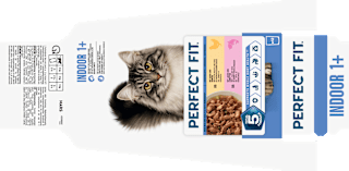 Nassfutter Katze mit Huhn & Lachs, Indoor Multipack (12x85 g) PERFECT FIT
