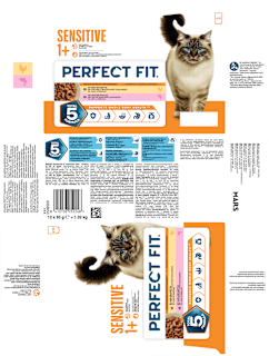 Nassfutter Katze mit Huhn & Lachs, sensitiv Multipack (12x85 g) PERFECT FIT