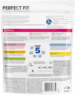 Trockenfutter Katze active 1+ mit Rind, Adult PERFECT FIT
