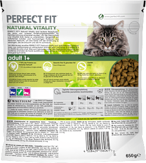 Trockenfutter Katze mit Rind & Huhn, natural vitality, Adult PERFECT FIT