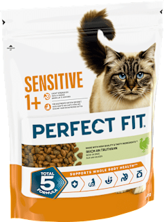 Trockenfutter Katze sensitive 1+ mit Truthahn, Adult PERFECT FIT