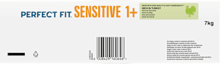 Trockenfutter Katze sensitive 1+ mit Truthahn, Adult PERFECT FIT