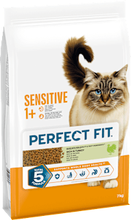 Trockenfutter Katze sensitive 1+ mit Truthahn, Adult PERFECT FIT