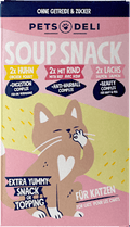 Katzenleckerli Suppe, functional soup snack Multipack (6x40g) Pets Deli