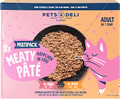 Nassfutter Katze mit Pute & Rind, Feinschmecker Pâté, Multipack (8x85 g) Pets Deli
