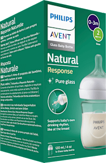 Babyflasch aus Glas Natural Response weiß, von Geburt an, 120ml  PHILIPS AVENT