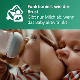 Babyflasch aus Glas Natural Response weiß, von Geburt an, 120ml  PHILIPS AVENT