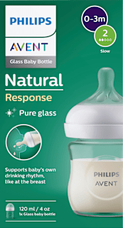 Babyflasch aus Glas Natural Response weiß, von Geburt an, 120ml  PHILIPS AVENT