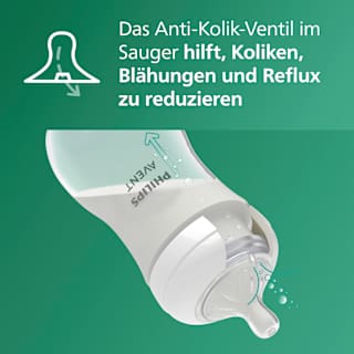 Babyflasch aus Glas Natural Response weiß, von Geburt an, 120ml  PHILIPS AVENT