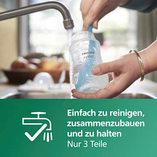 Babyflasch aus Glas Natural Response weiß, von Geburt an, 120ml  PHILIPS AVENT