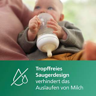 Babyflasch aus Glas Natural Response weiß, von Geburt an, 120ml  PHILIPS AVENT