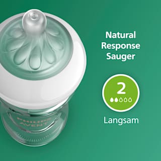 Babyflasch aus Glas Natural Response weiß, von Geburt an, 120ml  PHILIPS AVENT