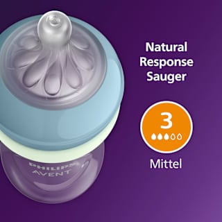 Babyflasche Natural nighttime, blau, 260 ml  PHILIPS AVENT