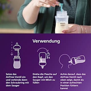 Babyflasche Natural Response AirFreeVentil, ab dem 3. Monat, 260ml PHILIPS AVENT