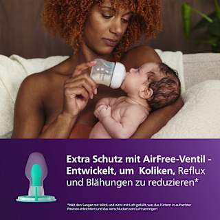 Babyflasche Natural Response AirFreeVentil weiß/Bär, ab dem 3. Monat, 260ml  PHILIPS AVENT