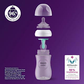 Babyflasche Natural Response AirFreeVentil weiß/Elefant, ab dem 3. Monat, 260ml  PHILIPS AVENT
