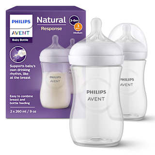 Babyflasche Natural Response weiß, ab dem 3. Monat, Doppelpack, 260ml  PHILIPS AVENT