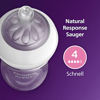 Babyflasche Natural Response weiß, ab dem 6. Monat, 330 ml  PHILIPS AVENT