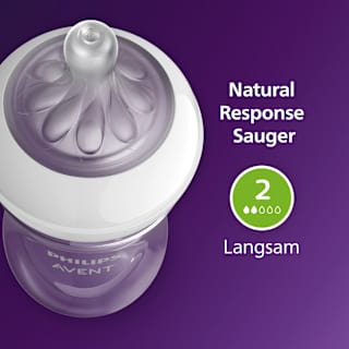 Babyflasche Natural Response weiß, von Geburt an, Doppelpack, 125ml PHILIPS AVENT