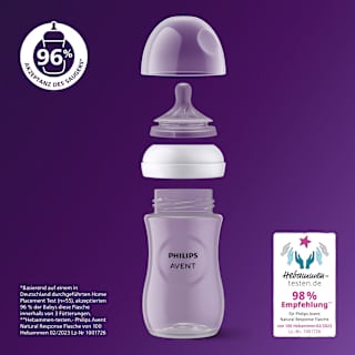 Babyflasche Natural Response weiß, von Geburt an, Doppelpack, 125ml PHILIPS AVENT