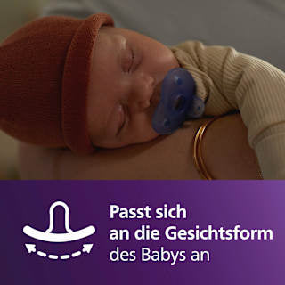 Schnuller Soothie Silikon, blau, 0-6 Monate PHILIPS AVENT