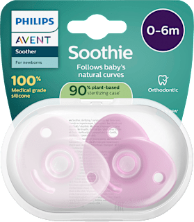Schnuller Soothie Silkon, rosa, 0-6 Monate PHILIPS AVENT