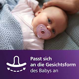 Schnuller Soothie Silkon, rosa, 0-6 Monate PHILIPS AVENT
