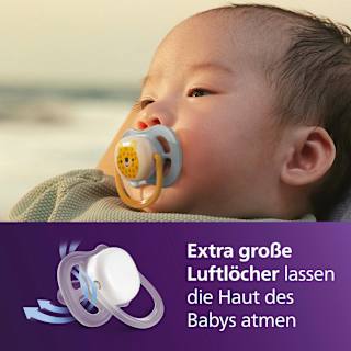 Schnuller ultra air colors of nature Silikon, creme/grün, 6-18 Monate PHILIPS AVENT