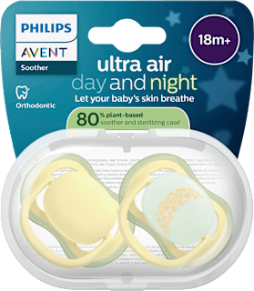 Schnuller ultra air day+night Silikon, gelb, ab 18 Monaten PHILIPS AVENT