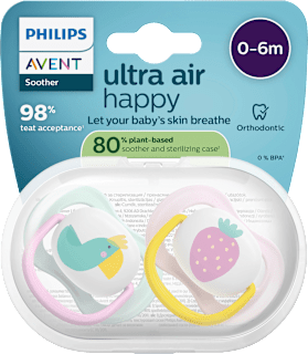 Schnuller ultra air happy Silikon, rosa/mint, 0-6 Monate PHILIPS AVENT