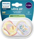 Schnuller ultra air Silikon, gelb/lila, 0-6 Monate PHILIPS AVENT