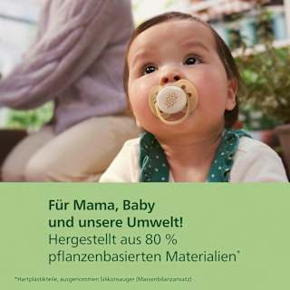Schnuller ultra soft nighttime Silikon, beige/blau, 6-18 Monate PHILIPS AVENT