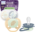 Schnuller ultra soft nighttime Silikon, beige/blau, 6-18 Monate PHILIPS AVENT