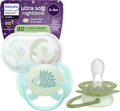 Schnuller ultra soft nighttime Silikon, türkis/grün, 0-6 Monate PHILIPS AVENT