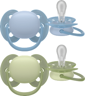 Schnuller ultra soft Silikon, blau/grün, 0-6 Monate PHILIPS AVENT