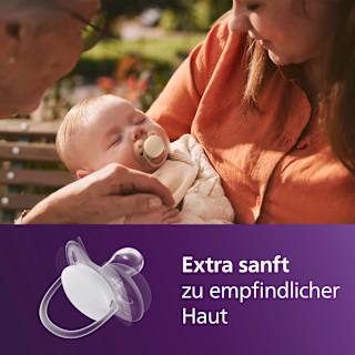 Schnuller ultra soft Silikon, grün/blau, 6-18 Monate PHILIPS AVENT