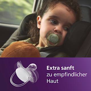 Schnuller ultra soft Silikon, grün/blau, ab 18 Monaten PHILIPS AVENT