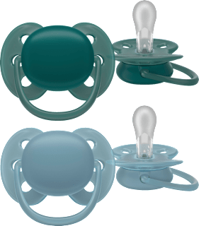 Schnuller ultra soft Silikon, grün/blau, ab 18 Monaten PHILIPS AVENT