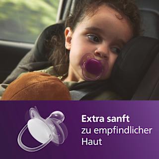 Schnuller ultra soft Silikon, rosa/apricot, ab 18 Monaten PHILIPS AVENT