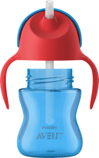 Trinkhalmbecher mit Griffen blau, ab 9. Monat, 200 ml  PHILIPS AVENT