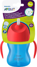 Trinkhalmbecher mit Griffen blau, ab 9. Monat, 200 ml  PHILIPS AVENT