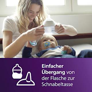 Trinklernflasche Natural Response weiß/blau, ab 6. Monat, 150 ml PHILIPS AVENT