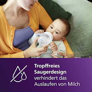 Trinklernflasche Natural Response weiß/blau, ab 6. Monat, 150 ml PHILIPS AVENT